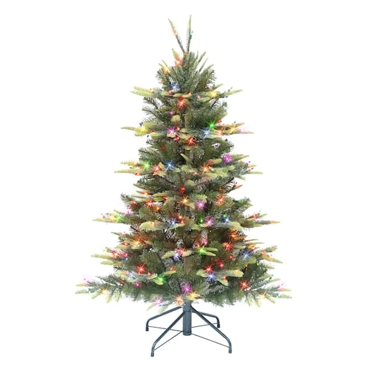 4.5ft. Pre-Lit Aspen Fir Artificial Christmas Tree, Multicolor Lights 4 4.5ft. Pre-Lit Aspen Fir Artificial Christmas Tree, Multicolor Lights - Image 2