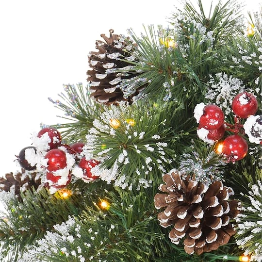 18" Pre-Lit LED Snowy Urn Filler 5 18" Pre-Lit LED Snowy Urn Filler - Image 3