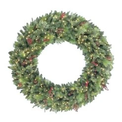 60'' Pre-Lit Rocky Mountain Spruce Christmas Wreath