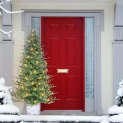 7.5ft. Pre-Lit Potted Artificial Christmas Tree, Clear Incandescent Lights 10 7.5ft. Pre-Lit Potted Artificial Christmas Tree, Clear Incandescent Lights -Michaels X-Mas Decor D659697S 3