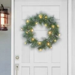 24" Pre-Lit LED Glittery Wreath -Michaels X-Mas Decor D659729S 3