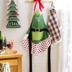 DII® Santa's Helper Ruffle Apron 12 DII® Santa's Helper Ruffle Apron -Michaels X-Mas Decor D659892S 4