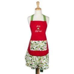 DII® Merry Kissmas Ruffle Apron 13 DII® Merry Kissmas Ruffle Apron -Michaels X-Mas Decor D659918S 5
