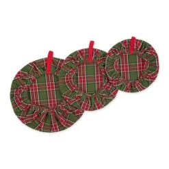 DII® O Christmas Tree Plaid Dish Cover Set, 3ct. -Michaels X-Mas Decor D660556S 2