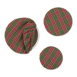 DII® O Christmas Tree Plaid Dish Cover Set, 3ct. -Michaels X-Mas Decor D660556S 3