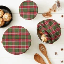 DII® O Christmas Tree Plaid Dish Cover Set, 3ct. -Michaels X-Mas Decor D660556S 5