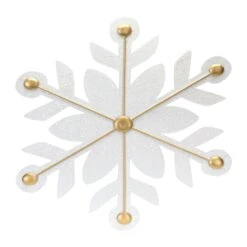 Melrose 12ct. White & Gold Iron Snowflake Ornaments 10 Melrose 12ct. White & Gold Iron Snowflake Ornaments -Michaels X-Mas Decor D660785S 2
