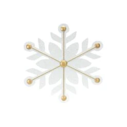 Melrose 12ct. White & Gold Iron Snowflake Ornaments 11 Melrose 12ct. White & Gold Iron Snowflake Ornaments -Michaels X-Mas Decor D660785S 3