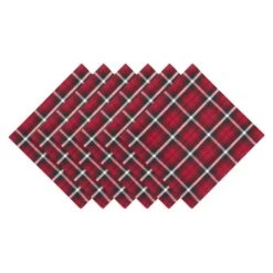 DII® Glad Tidings Plaid Napkin Set, 6ct. -Michaels X-Mas Decor D662318S 1 1