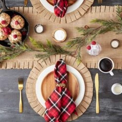 DII® Glad Tidings Plaid Napkin Set, 6ct. -Michaels X-Mas Decor D662318S 5