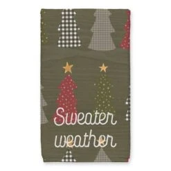 Sweater Weather Green Tree Pattern Tea Towel Set 10 Sweater Weather Green Tree Pattern Tea Towel Set -Michaels X-Mas Decor D662392S 2