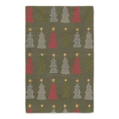 Sweater Weather Green Tree Pattern Tea Towel Set 13 Sweater Weather Green Tree Pattern Tea Towel Set -Michaels X-Mas Decor D662392S 5