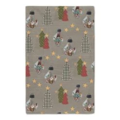 Good Tidings Gray Tree & Globe Pattern Tea Towel Set -Michaels X-Mas Decor D662393S 5