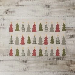 Cream Tree Pattern Floor Mat -Michaels X-Mas Decor D662406S 2