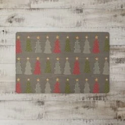 Gray Tree Pattern Floor Mat -Michaels X-Mas Decor D662407S 2