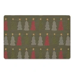 Green Tree Pattern Floor Mat