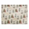 Cream Tree & Globe Pattern Cotton Twill Placemat -Michaels X-Mas Decor D662441S 1