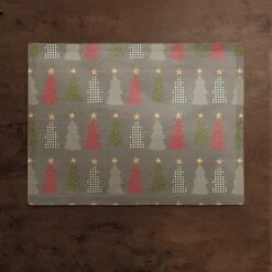 Gray Tree Pattern Cotton Twill Placemat -Michaels X-Mas Decor D662443S 2