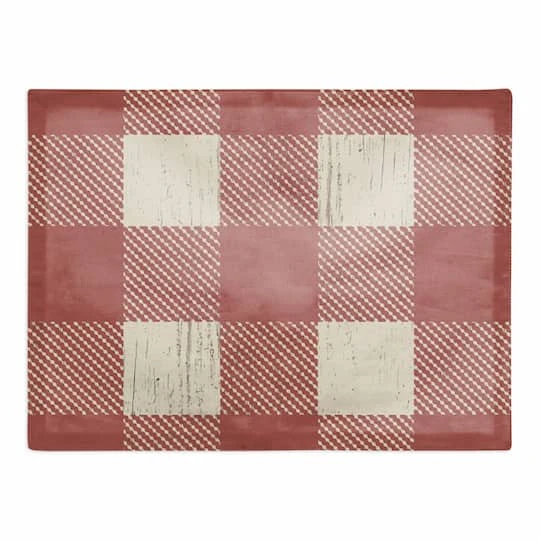 Red Buffalo Check Cotton Twill Placemat 4 Red Buffalo Check Cotton Twill Placemat - Image 2