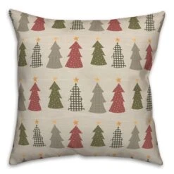Cream Tree Pattern Throw Pillow -Michaels X-Mas Decor D662503S 2