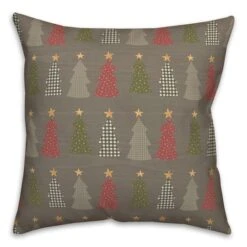 Gray Tree Pattern Throw Pillow -Michaels X-Mas Decor D662504S 2
