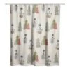 Cream Tree & Globe Pattern Shower Curtain -Michaels X-Mas Decor D662555S 1