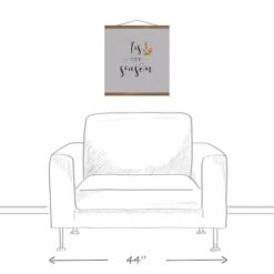 Gray Tis The Season Hanging Canvas In Teak Frame 9 Gray Tis The Season Hanging Canvas In Teak Frame -Michaels X-Mas Decor D662565S 3