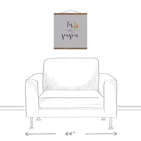 Gray Tis The Season Hanging Canvas In Teak Frame 6 Gray Tis The Season Hanging Canvas In Teak Frame - Image 4