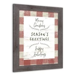 Red Buffalo Check Holiday Phrases Print In Western Gray Frame 8 Red Buffalo Check Holiday Phrases Print In Western Gray Frame -Michaels X-Mas Decor D662568S 2