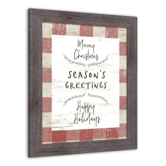 Red Buffalo Check Holiday Phrases Print In Western Gray Frame 5 Red Buffalo Check Holiday Phrases Print In Western Gray Frame - Image 3