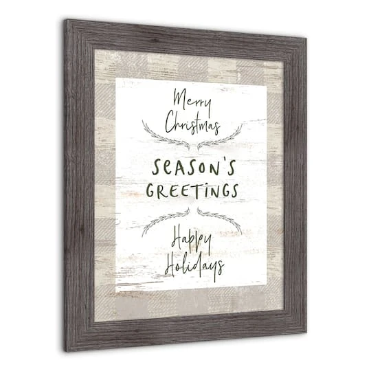 Gray Buffalo Check Holiday Phrases Print In Western Gray Frame 6 Gray Buffalo Check Holiday Phrases Print In Western Gray Frame - Image 4