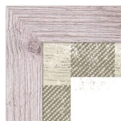 Taupe Buffalo Check Holiday Phrases Print In Western White Frame -Michaels X-Mas Decor D662571S 3