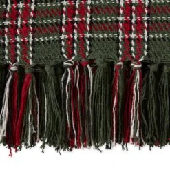 DII® O Christmas Tree Plaid Recycled Cotton Throw 11 DII® O Christmas Tree Plaid Recycled Cotton Throw -Michaels X-Mas Decor D663092S 3