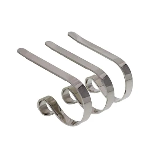 Original MantleClip® Silver Stocking Holders, 3ct. 4 Original MantleClip® Silver Stocking Holders, 3ct. - Image 2