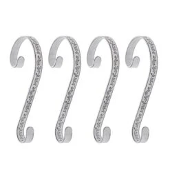 Haute Decor Stocking Scrolls® Holly Whitewashed Stocking Holders, 4ct.