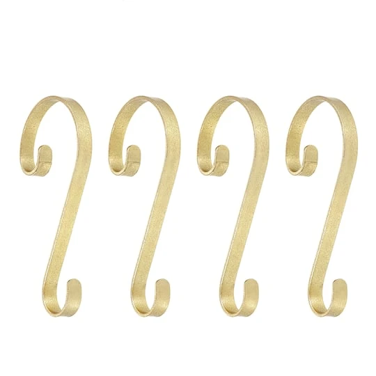 Haute Decor Stocking Scrolls® Glimmer Gold Stocking Holders, 4ct. 3 Haute Decor Stocking Scrolls® Glimmer Gold Stocking Holders, 4ct.