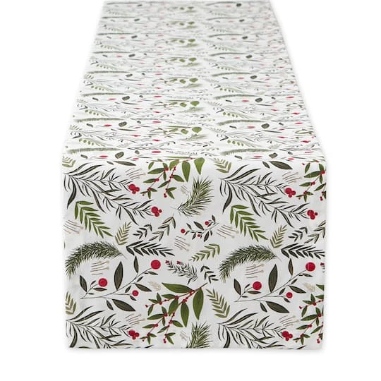 DII® 72" Holiday Sprigs Printed Table Runner 3 DII® 72" Holiday Sprigs Printed Table Runner