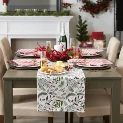 DII® 72" Holiday Sprigs Printed Table Runner 11 DII® 72" Holiday Sprigs Printed Table Runner -Michaels X-Mas Decor D666769S 3