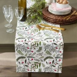 DII® 72" Holiday Sprigs Printed Table Runner 12 DII® 72" Holiday Sprigs Printed Table Runner -Michaels X-Mas Decor D666769S 4