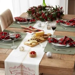 DII® 108" Merry Christmas Printed Table Runner -Michaels X-Mas Decor D666772S 4