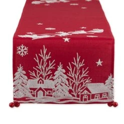 DII® 70" Santa's Sleigh Embroidered Table Runner -Michaels X-Mas Decor D666773S 1 1