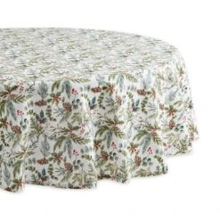 DII® 70" Heritage Holiday Sprigs Printed Tablecloth