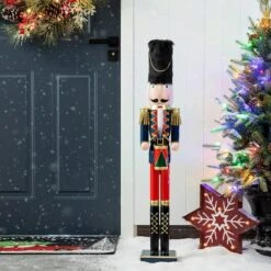 Glitzhome® 3ft. Wooden Christmas Drummer Nutcracker -Michaels X-Mas Decor D670509S 13