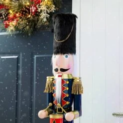 Glitzhome® 3ft. Wooden Christmas Drummer Nutcracker -Michaels X-Mas Decor D670509S 15
