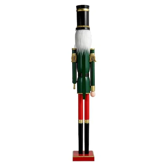 Glitzhome® 3.5ft. Wooden Christmas Soldier Nutcracker 11 Glitzhome® 3.5ft. Wooden Christmas Soldier Nutcracker - Image 9