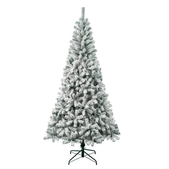 7.5 Ft. Unlit Acacia Flocked Artificial Christmas Tree 3 7.5 Ft. Unlit Acacia Flocked Artificial Christmas Tree