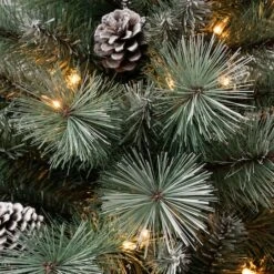 4.5ft. Pre-Lit Perry Hard Needle Artificial Christmas Tree, Clear Lights -Michaels X-Mas Decor D671914S 3