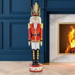Haute Decor 3ft. Red & Black Christmas Nutcracker 8 Haute Decor 3ft. Red & Black Christmas Nutcracker -Michaels X-Mas Decor D671927S 1