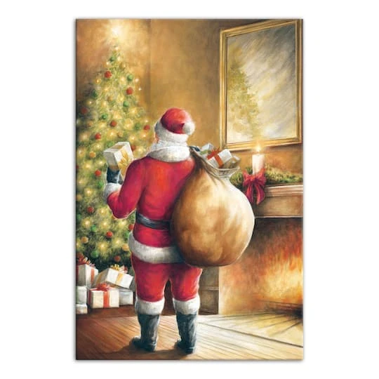 Santa Toy Sack Scene Canvas Wall Art 4 Santa Toy Sack Scene Canvas Wall Art - Image 2