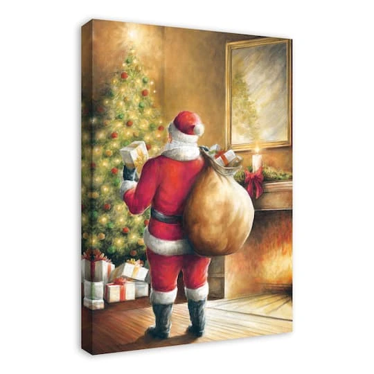 Santa Toy Sack Scene Canvas Wall Art 5 Santa Toy Sack Scene Canvas Wall Art - Image 3